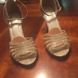 Rose gold studded heels for party or wedding